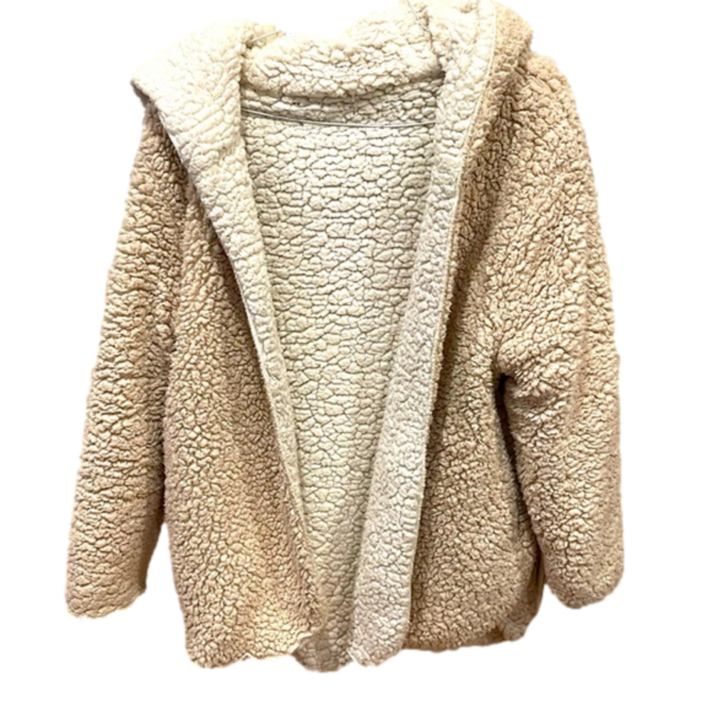 🌿Women’s double fleece lined jacket - off-white/light tan- size Medium🌿